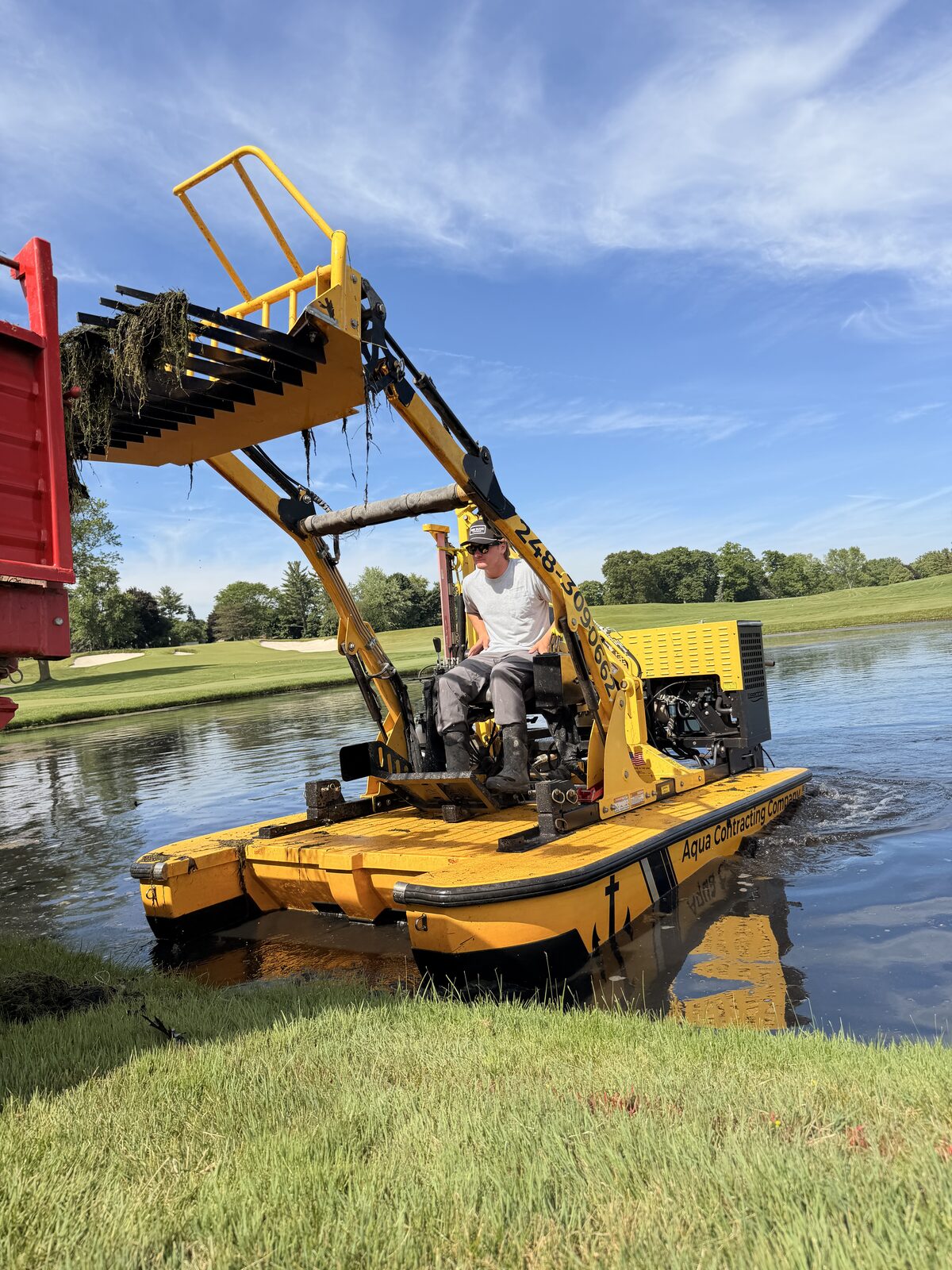 Lake Weed Cutting & Harvesting on a Michigan lake